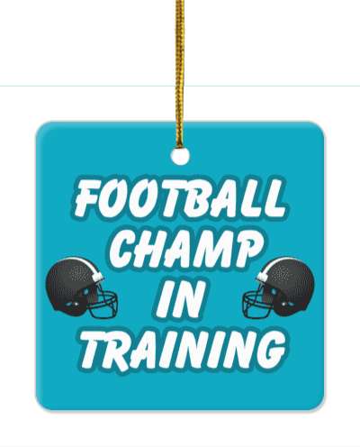 football champ in training sports helmets stickers, magnet