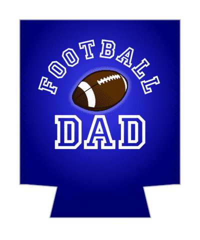 football dad team blue proud parent stickers, magnet
