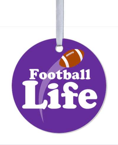 football life sports ball purple stickers, magnet