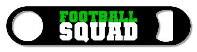 football squad team bold black green white stickers, magnet