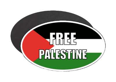 free palestine oval palestinian flag stickers, magnet
