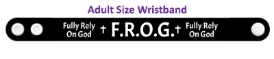 frog fully rely on god black wristband