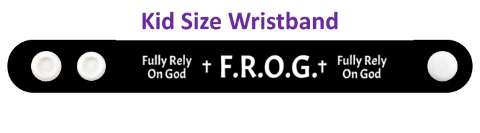 frog fully rely on god blue crosses wristband