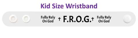 frog fully rely on god green crosses wristband