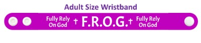 frog fully rely on god purple wristband
