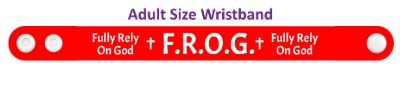 frog fully rely on god red wristband
