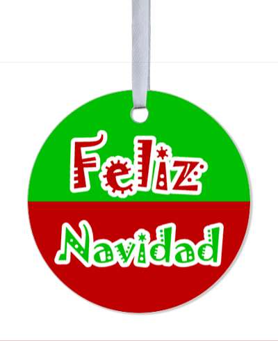 fun holiday feliz navidad merry christmas spanish stickers, magnet