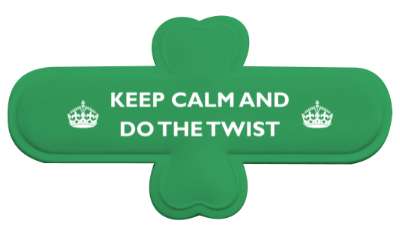 fun keep calm and do the twist crowns stickers, magnet