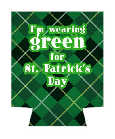 fun plaid im wearing green for st patricks day stickers, magnet