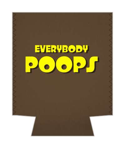 funny brown yellow everybody poops stickers, magnet