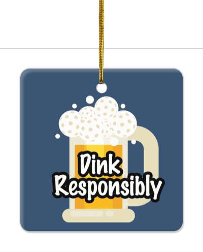 funny dink responsibly word play pickleball froth on beer mug stickers, magnet