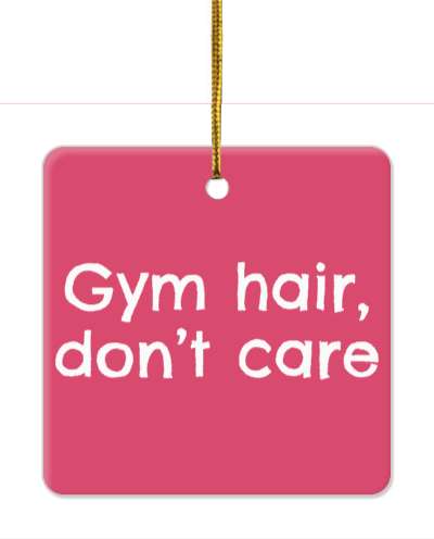 funny gym hair dont care gymnastics stickers, magnet