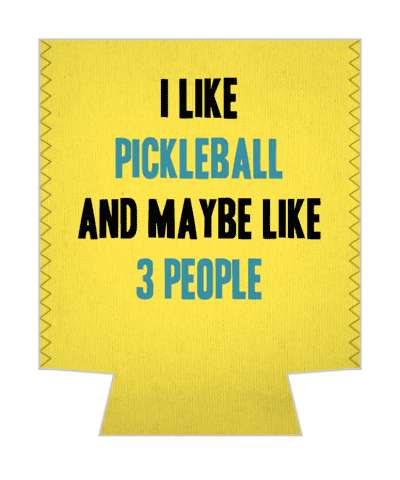 funny i like pickleball and maybe like three people stickers, magnet