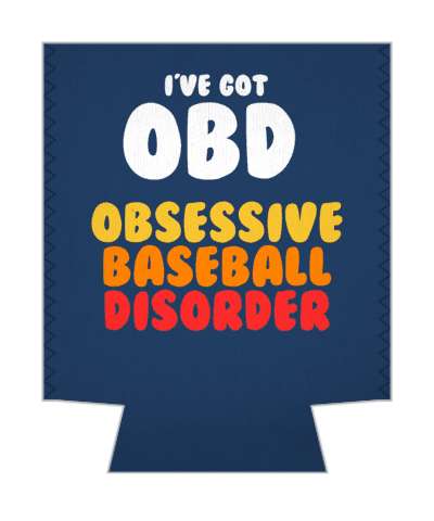 funny ive got obd obsessive baseball disorder fanatic stickers, magnet