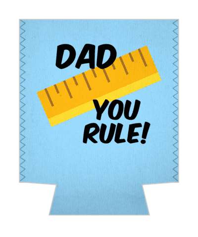 funny lol dad you rule pun ruler stickers, magnet