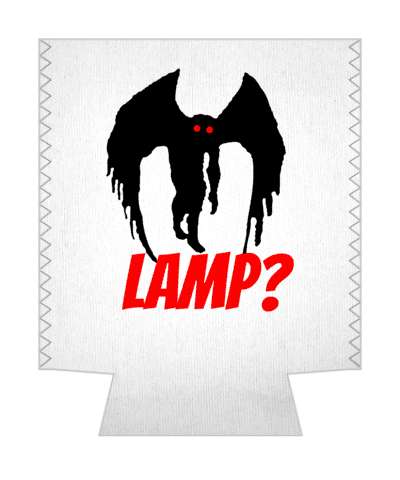 funny mothman lamp meme stickers, magnet