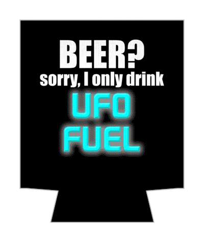 funny paranormal beer sorry i only drink ufo fuel stickers, magnet