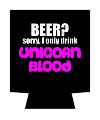 funny paranormal beer sorry i only drink unicorn blood stickers, magnet