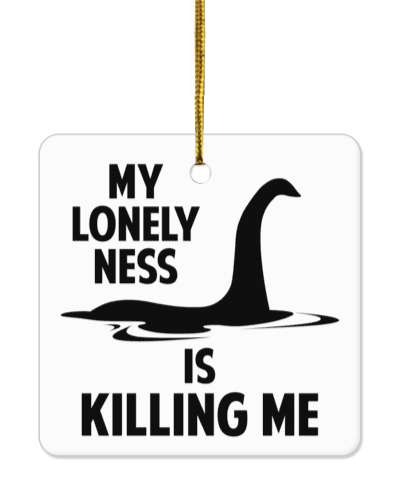 funny pun my lonely ness is killing me nessie loch ness monster stickers, magnet