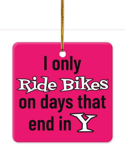 funny saying i only ride bikes on days that end in y stickers, magnet