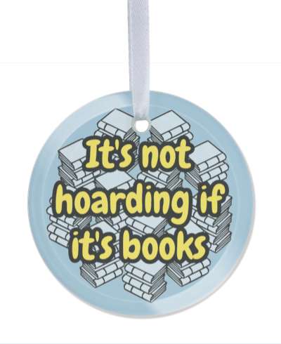 funny saying reading its not hoarding if its books stickers, magnet