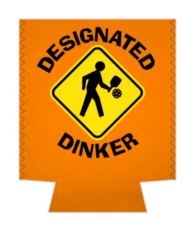 funny sign designated dinker warning pickleball symbol wordplay stickers, magnet