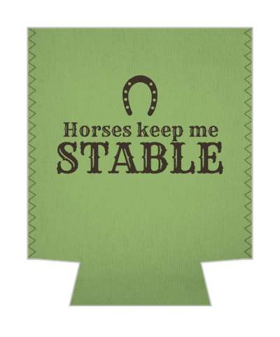 funny word play horses keep me stable horseshoe stickers, magnet