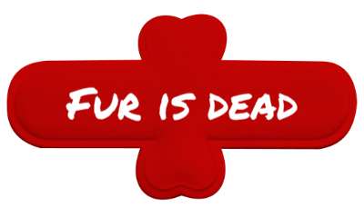 fur is dead stickers, magnet