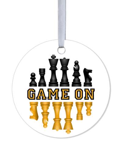 game on saying chess pieces pawn rook knight bishop queen king stickers, magnet