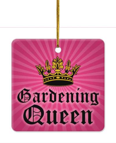 gardening queen crown rays stickers, magnet