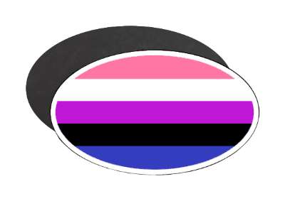 genderfluid pride flag colors stickers, magnet