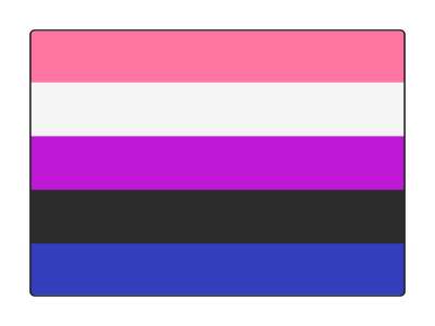 genderfluid pride flag lgbt colors flag stickers, magnet