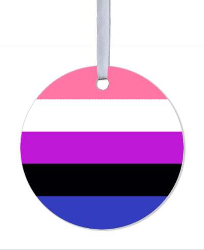 genderfluid pride flag lgbt metal circle stickers, magnet