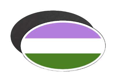 genderqueer pride flag colors stickers, magnet