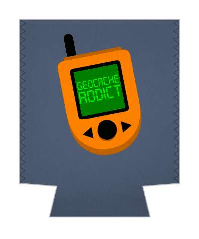 geocache addict gps handheld stickers, magnet