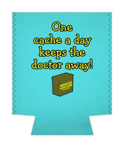 geocache box one cache a day keeps the doctor away stickers, magnet