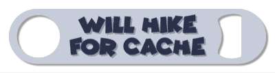 geocaching fan will hike for cache  stickers, magnet