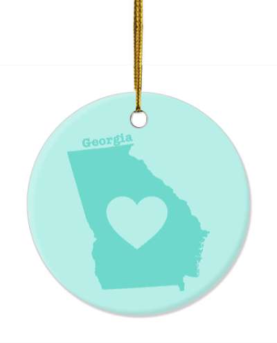 georgia state silhouette heart stickers, magnet