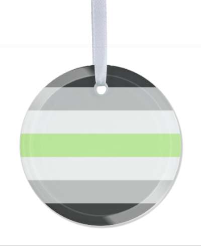 glass circle agender pride flag lgbt stickers, magnet