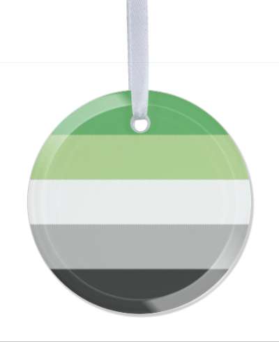 glass circle aromantic pride flag lgbt stickers, magnet