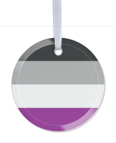glass circle asexual pride flag lgbt stickers, magnet