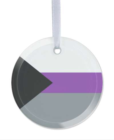 glass circle demisexual pride flag lgbt stickers, magnet