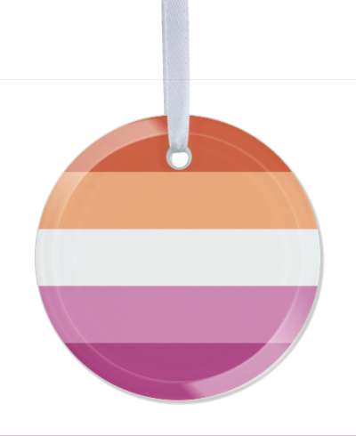 glass circle lesbian pride flag lgbt stickers, magnet