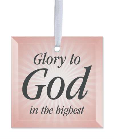 glory to god in the highest light rays stickers, magnet