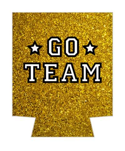 go team stars cheerleader saying stickers, magnet