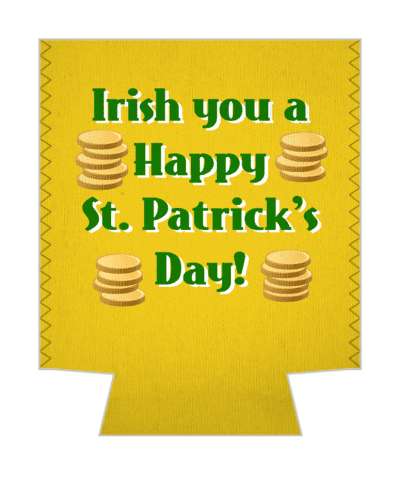 gold coins orange green irish you a happy saint patricks day wordplay stickers, magnet