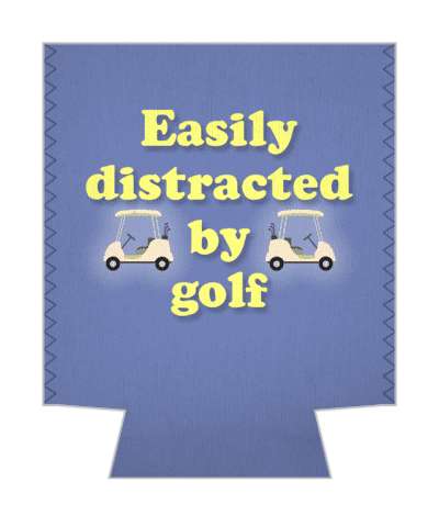 golf carts easily distracted by golf stickers, magnet