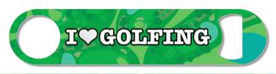 golf course i heart golfing love golfball stickers, magnet