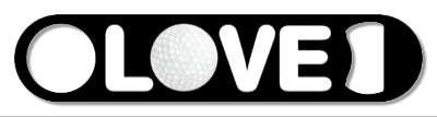 golf fan love golfball black white stickers, magnet