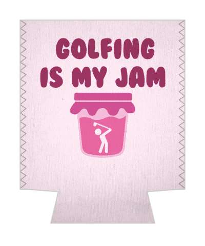 golfer in jar golfing is my jam wordplay fun stickers, magnet